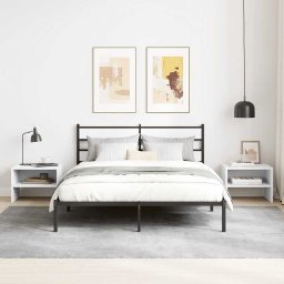 vidaXL Nachtkastjes 2 st 40x30x30 cm bewerkt hout wit