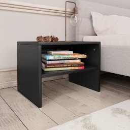 vidaXL Nachtkastjes 2 st 40x30x30 cm bewerkt hout zwart