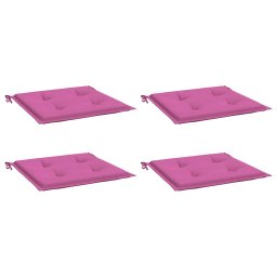 vidaXL Tuinstoelkussens 4 st 50x50x3 cm stof roze