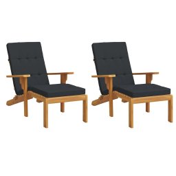 vidaXL Terrasstoelkussens 2 st oxford stof zwart