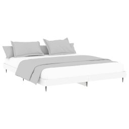 vidaXL Bedframe bewerkt hout wit 150x200 cm