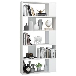 vidaXL Boekenkast/kamerscherm 80x24x159 cm hoogglans wit