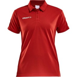 Craft Progress Polo Pique dames Sportpolo - Maat S - Vrouwen - rood/wit