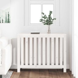 vidaXL Radiatorombouw 108,5x19x84 cm massief grenenhout wit