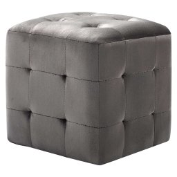 vidaXL Nachtkastjes 2 st 30x30x30 cm fluweel grijs