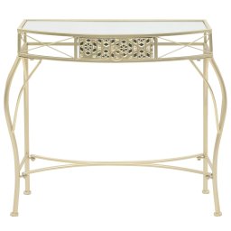 vidaXL Bijzettafel Franse stijl 82x39x76 cm metaal goudkleurig