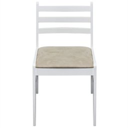 vidaXL Eetkamerstoelen 4 st massief rubberwood en fluweel wit