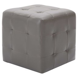 vidaXL Nachtkastjes 2 st 30x30x30 cm kunstleer grijs