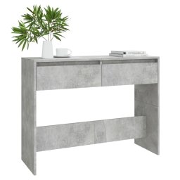 vidaXL Wandtafel 100x35x76,5 cm bewerkt hout betongrijs