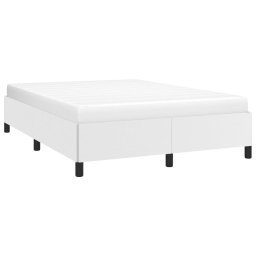 vidaXL Bedframe zonder matras 140x190 cm kunstleer wit