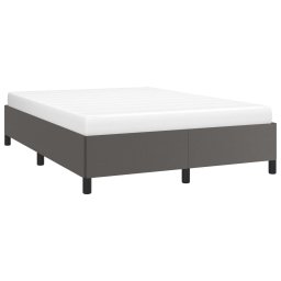 vidaXL Bedframe zonder matras 140x200 cm kunstleer grijs