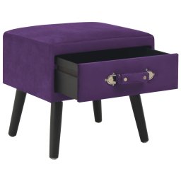 vidaXL Nachtkastje 40x35x40 cm fluweel donkerpaars