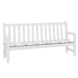 vidaXL Tuinbankkussen bladpatroon 200x50x3 cm stof