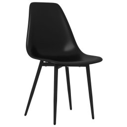 vidaXL Eetkamerstoelen 4 st PP zwart