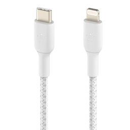 Belkin Braided BoostCharge Lightning USB-C Kabel 1 Meter Wit