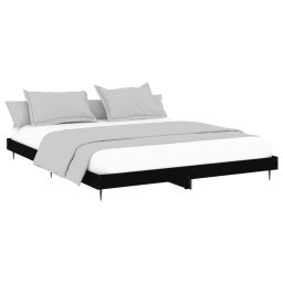 vidaXL Bedframe zonder matras 180x200 cm spaanplaat zwart