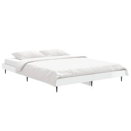 vidaXL Bedframe bewerkt hout hoogglans wit 140x190 cm