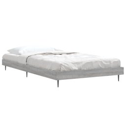 vidaXL Bedframe bewerkt hout grijs sonoma eikenkleurig 90x190 cm