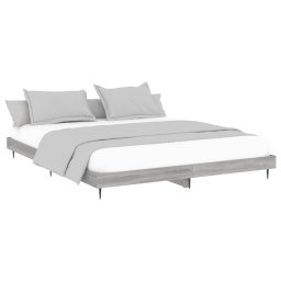 vidaXL Bedframe zonder matras 160x200 cm spaanplaat grijs Sonoma