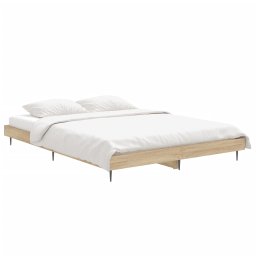vidaXL Bedframe zonder matras hout sonoma eikenkleurig 140x190 cm