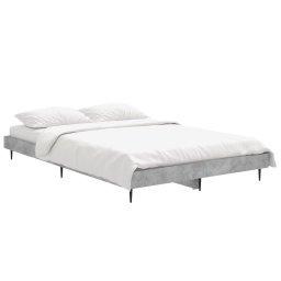 vidaXL Bedframe bewerkt hout betongrijs 120x190 cm
