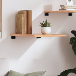 vidaXL Wandschap 40x50x2 cm behandeld massief eikenhout lichtbruin
