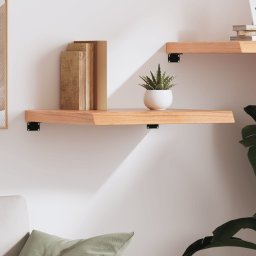 vidaXL Wandschap 60x60x(2-6) cm behandeld massief eikenhout lichtbruin