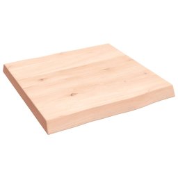 vidaXL Tafelblad natuurlijke rand 40x40x(2-4) cm massief eikenhout