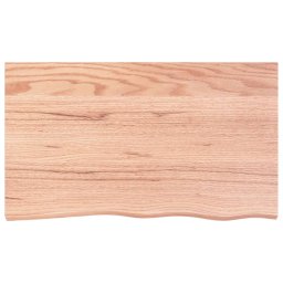 vidaXL Wandschap 100x60x2 cm behandeld massief eikenhout lichtbruin