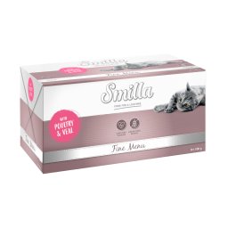24x100g Gevogelte & Kalf Smilla Fine Menu Kattenvoer nat