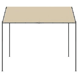 vidaXL Tuinpaviljoen 3x3 m staal en stof beige