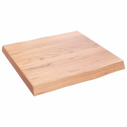 vidaXL Tafelblad natuurlijke rand 40x40x(2-4) cm eikenhout lichtbruin