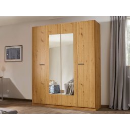 Kledingkast FLORILLA 4 deuren 181 cm artisan eik met spiegel