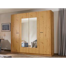 Kledingkast FLORILLA 4 deuren 226 cm artisan eik met spiegel