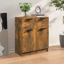 vidaXL Dressoir 60x30x70 cm bewerkt hout gerookt eikenkleurig