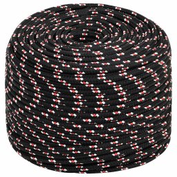 vidaXL Boot touw 10 mm 100 m polypropyleen zwart