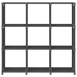 vidaXL Kast met 9 vakken 103x30x107,5 cm stof grijs