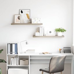 vidaXL Wandschappen zwevend 2 st 90x23,5x3,8 cm MDF eikenkleurig