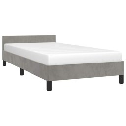 vidaXL Bedframe zonder matras 90x190 cm fluweel lichtgrijs