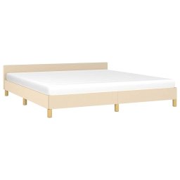 vidaXL Bedframe zonder matras stof crèmekleurig 180x200 cm