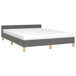 vidaXL Bedframe zonder matras stof donkergrijs 140x190 cm