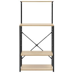 vidaXL Magnetronkast 60x39,6x123 cm bewerkt hout zwart en eikenkleurig