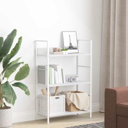 vidaXL Boekenkast met 3 schappen 60x27,6x90,5 cm bewerkt hout wit