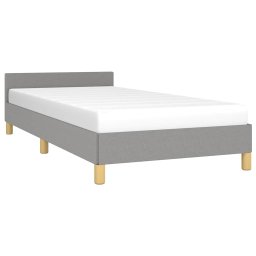 vidaXL Bedframe zonder matras 90x200 cm stof lichtgrijs