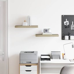 vidaXL Wandschappen zwevend 2 st 50x23,5x3,8 cm MDF eikenkleurig