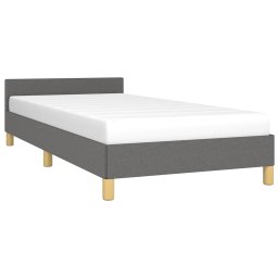 vidaXL Bedframe zonder matras 90x200 cm stof donkergrijs