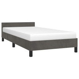 vidaXL Bedframe zonder matras 90x190 cm fluweel donkergrijs
