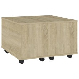 vidaXL Salontafel 60x60x38 cm bewerkt hout sonoma eikenkleurig