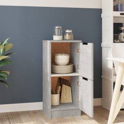 vidaXL Dressoir 30x30x70 cm bewerkt hout betongrijs