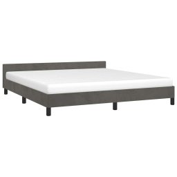 vidaXL Bedframe zonder matras 180x200 cm fluweel donkergrijs